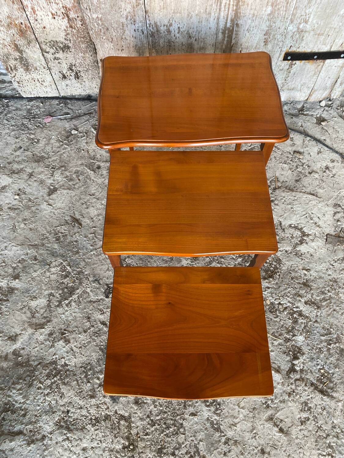 Set of 3 Vintage Louis XV Style Nesting Tables #D819