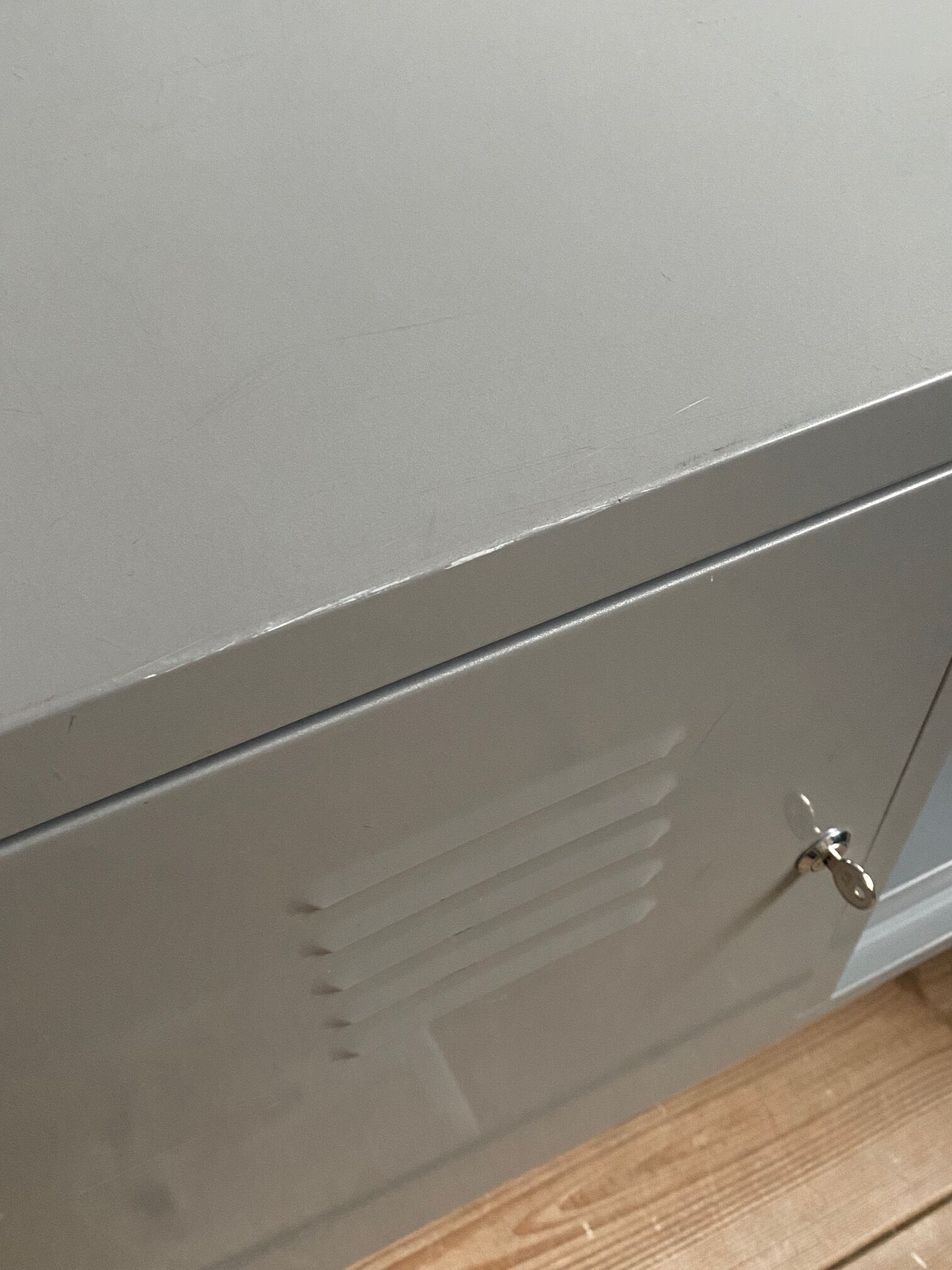 Iconic vintage cabinet Ikea PS gray color