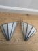Paire d'appliques en pate de verre fabrication artisanale