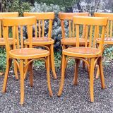 6 Baumann chairs n°43 50s
