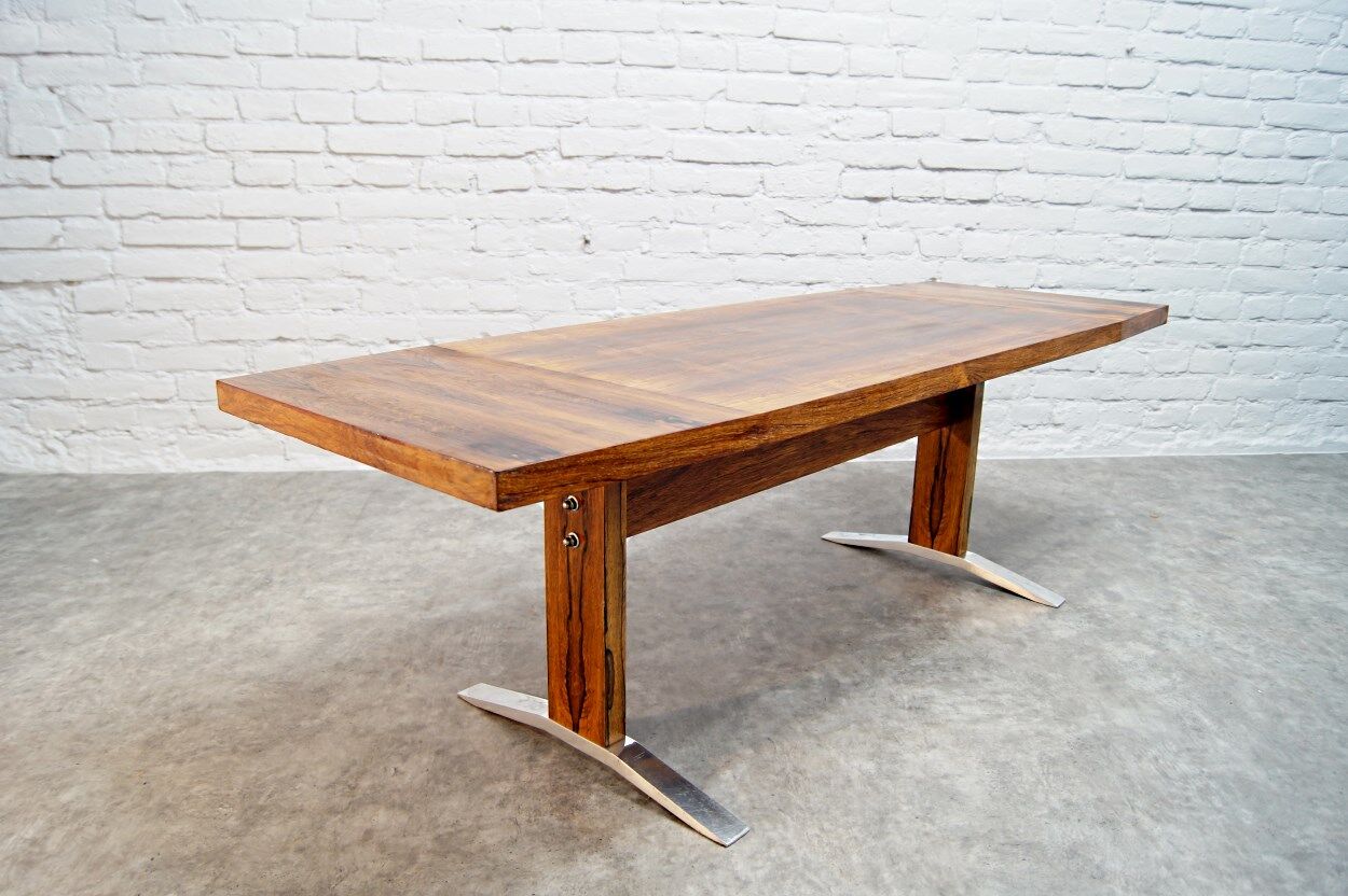 Vintage adjustable rosewood dining or coffee table from K&G, 1960s