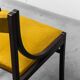 Set 6 chaises tissu jaune bois 1960s vintage modernisme