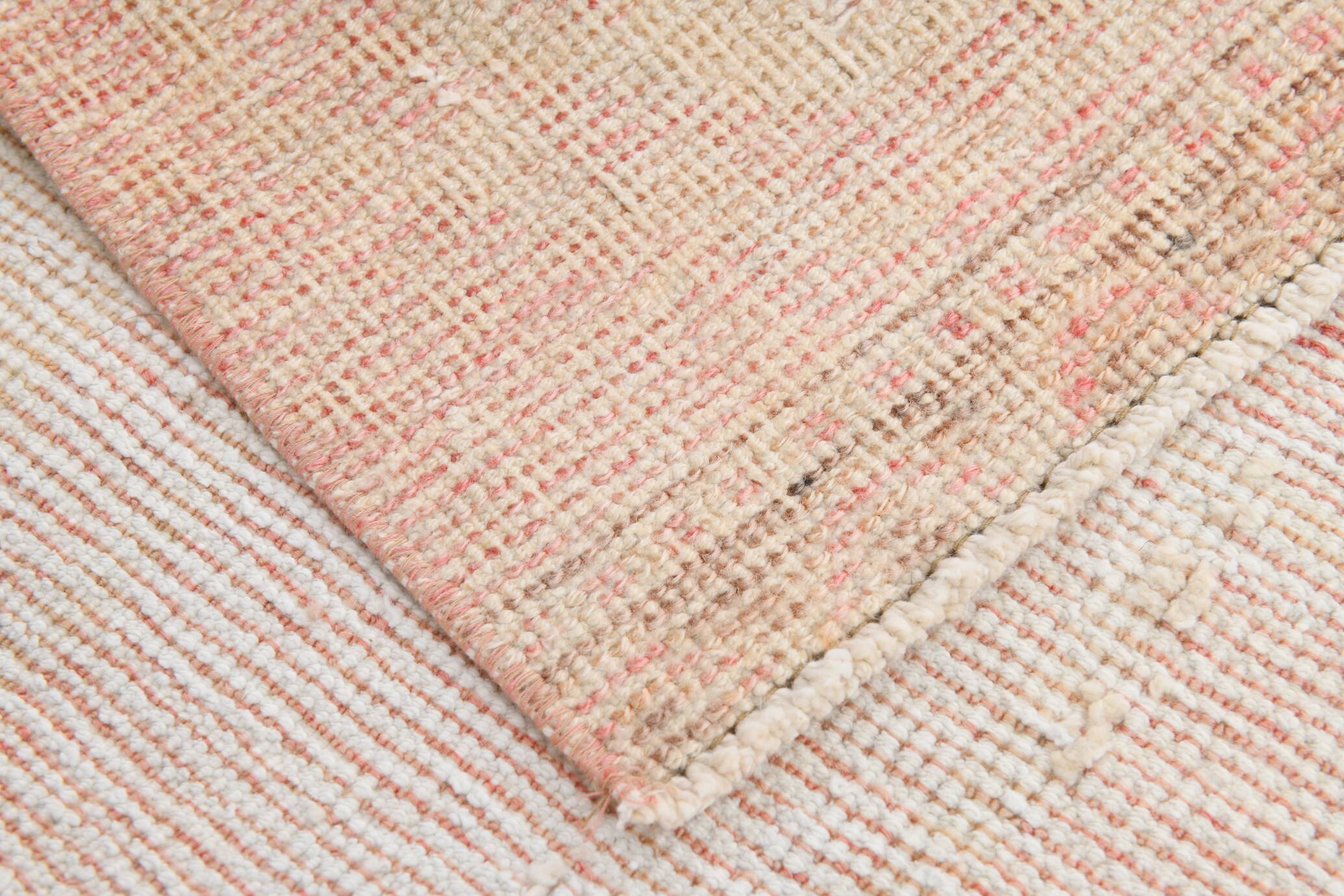 3x10 Turkish Pale Red & Pink Vintage Runner Rug, 83x313Cm