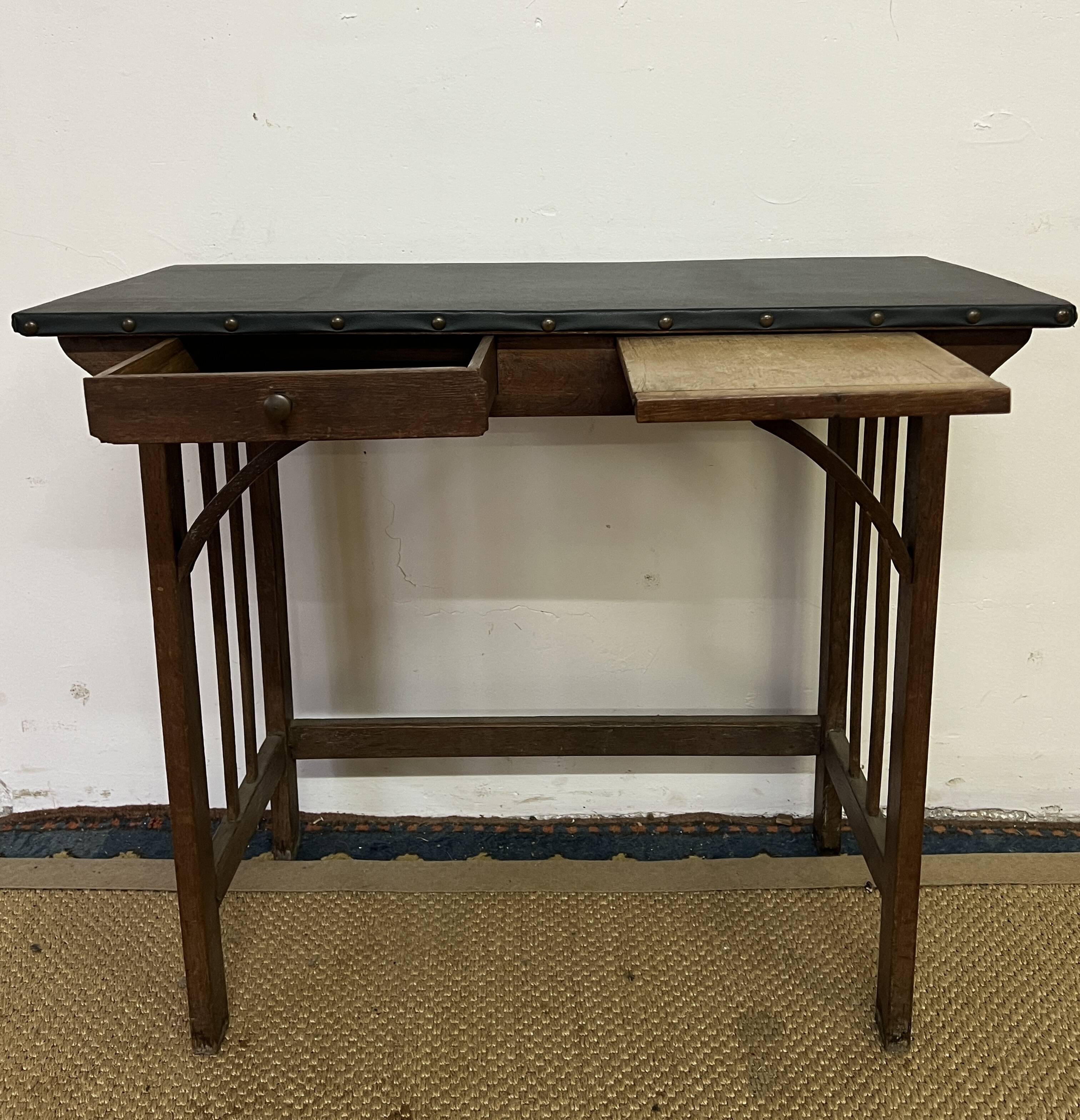 Petit bureau / table console en bois vintage