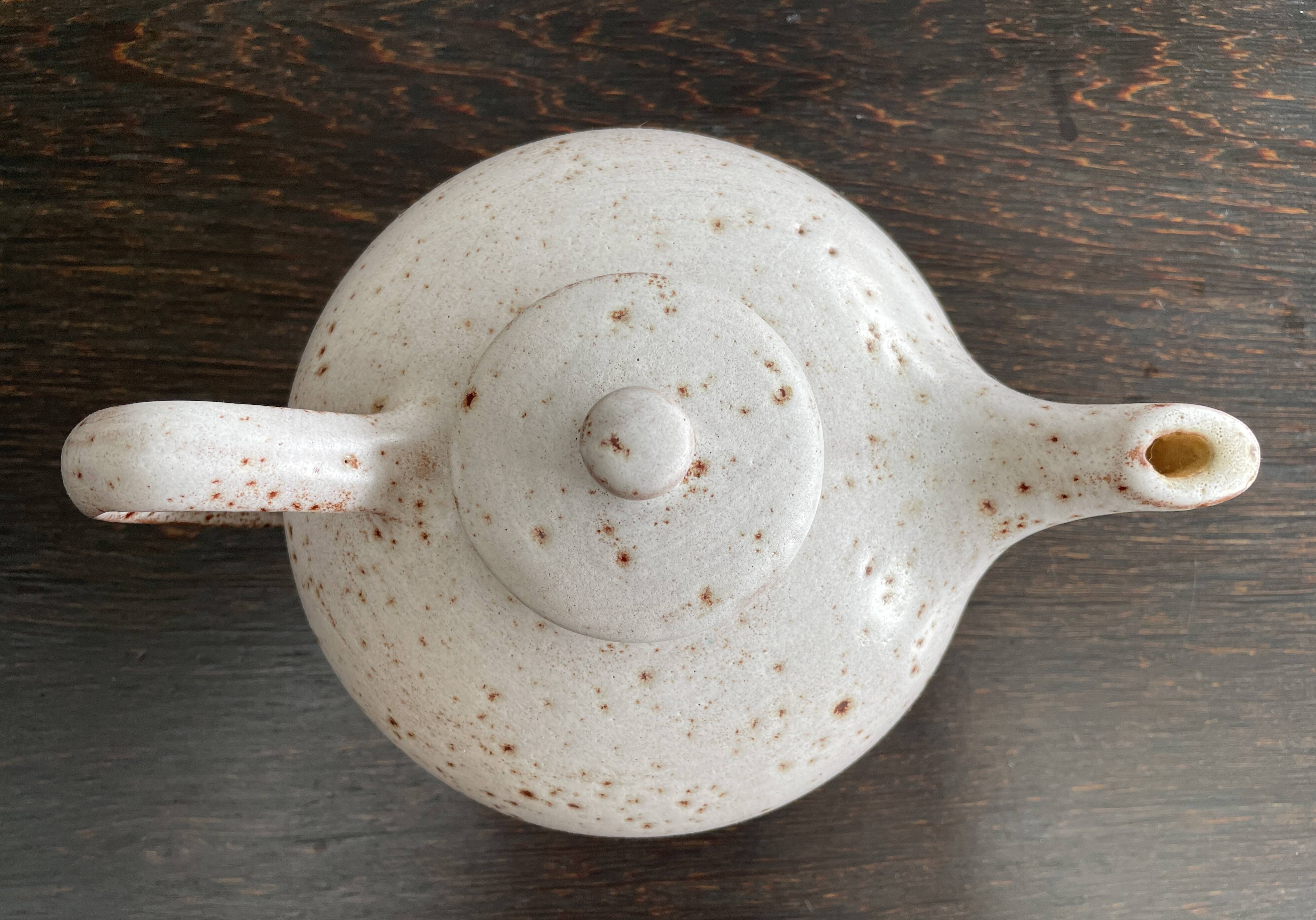 Ceramic teapot, handmade, pyrite stoneware.