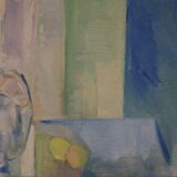 Original Swedish Oil on Canvas – “Still Life in Blue and Green”