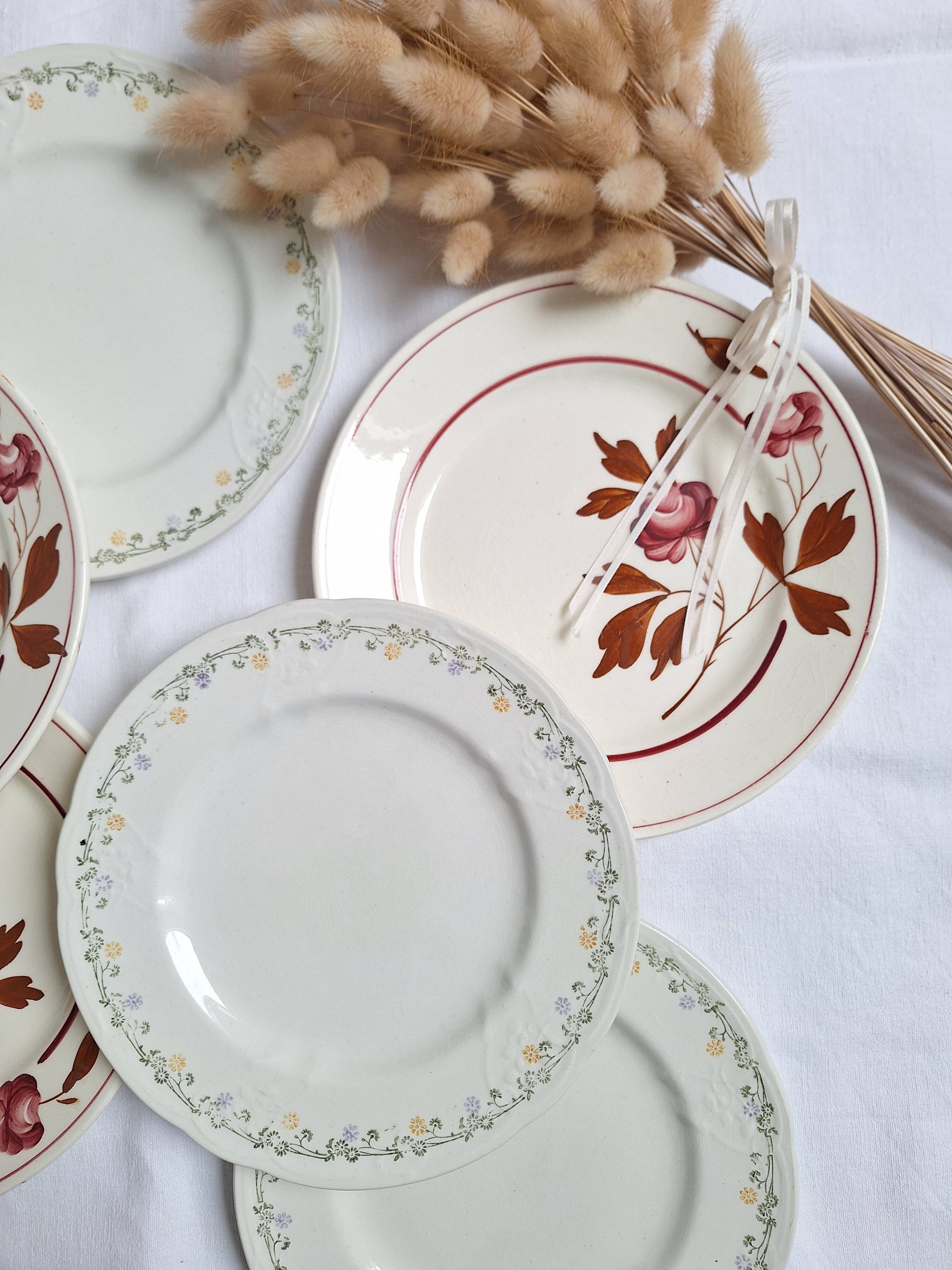 Assiettes à dessert Longwy et Lunéville