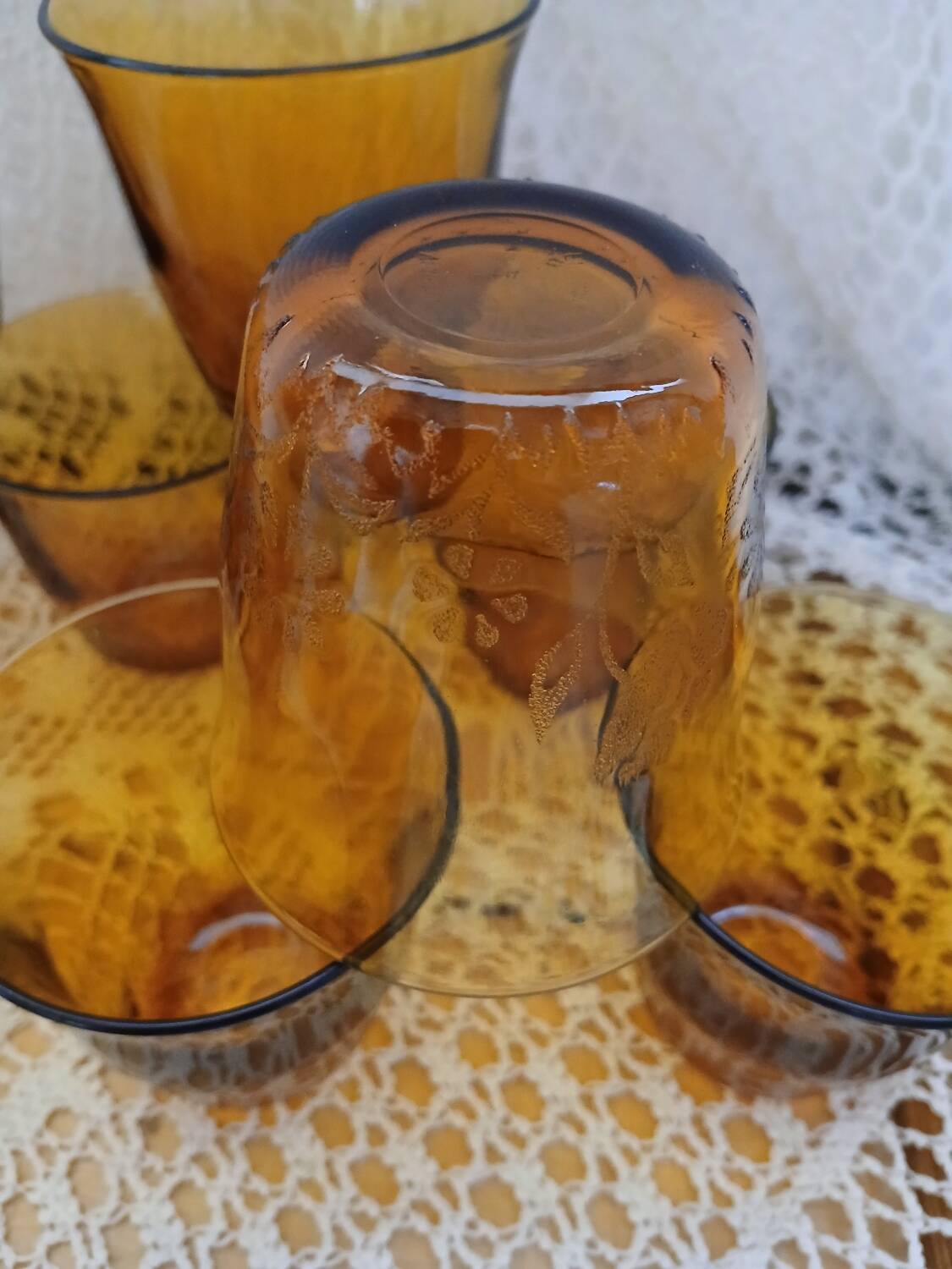 12 antique Vereco water glasses