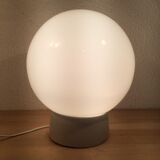 Globe lamp, ceramic and opaline, wall lamp or ceiling lamp
