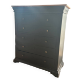 Black wooden chest of drawers