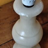 Beige marbled stone lamp - alabaster lamp
