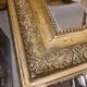 Antique Trumeau mirror in wood and gilding, in good condition.