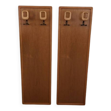 Set of 2 wall coat racks from the 50s