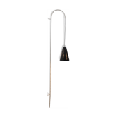 Hanging wall lamp with black perforated cap, 1960's