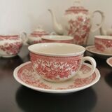 Service à café et thé ancien rouge Villeroy & Boch Saar Allemagne