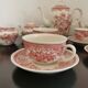 Villeroy & Boch Saar Germany antique red coffee and tea set