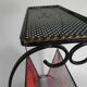 Vintage steel side table with magazine rack, 1950s.