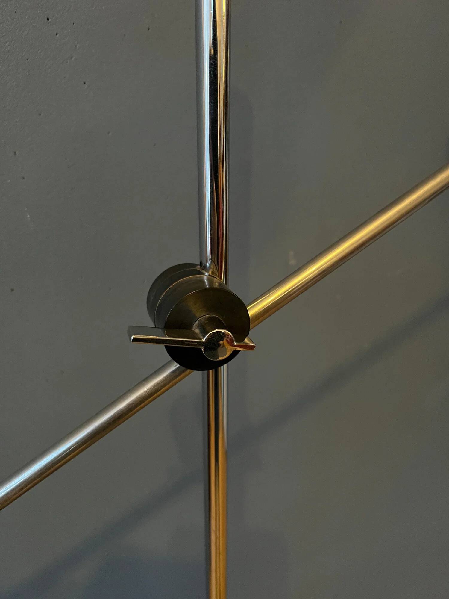 Lampadaire marron réglable du milieu du siècle