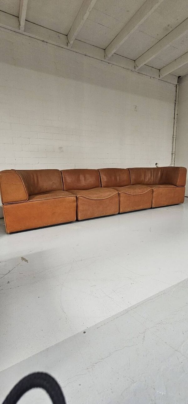 Canapé modulable De Sede DS 15 en cuir de selle