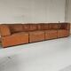 Modular sofa De Sede DS 15 in saddle leather