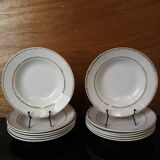 Set of 6 deep porcelain plates Golden Frise