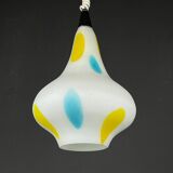 Mid-Century Multicoloured Opaline Glass Pendant Lamp by Stilnovo, Italy, 1950s