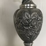 Ewer, Mauro Manetti art foundry, floral embossed decoration and bird's head handle