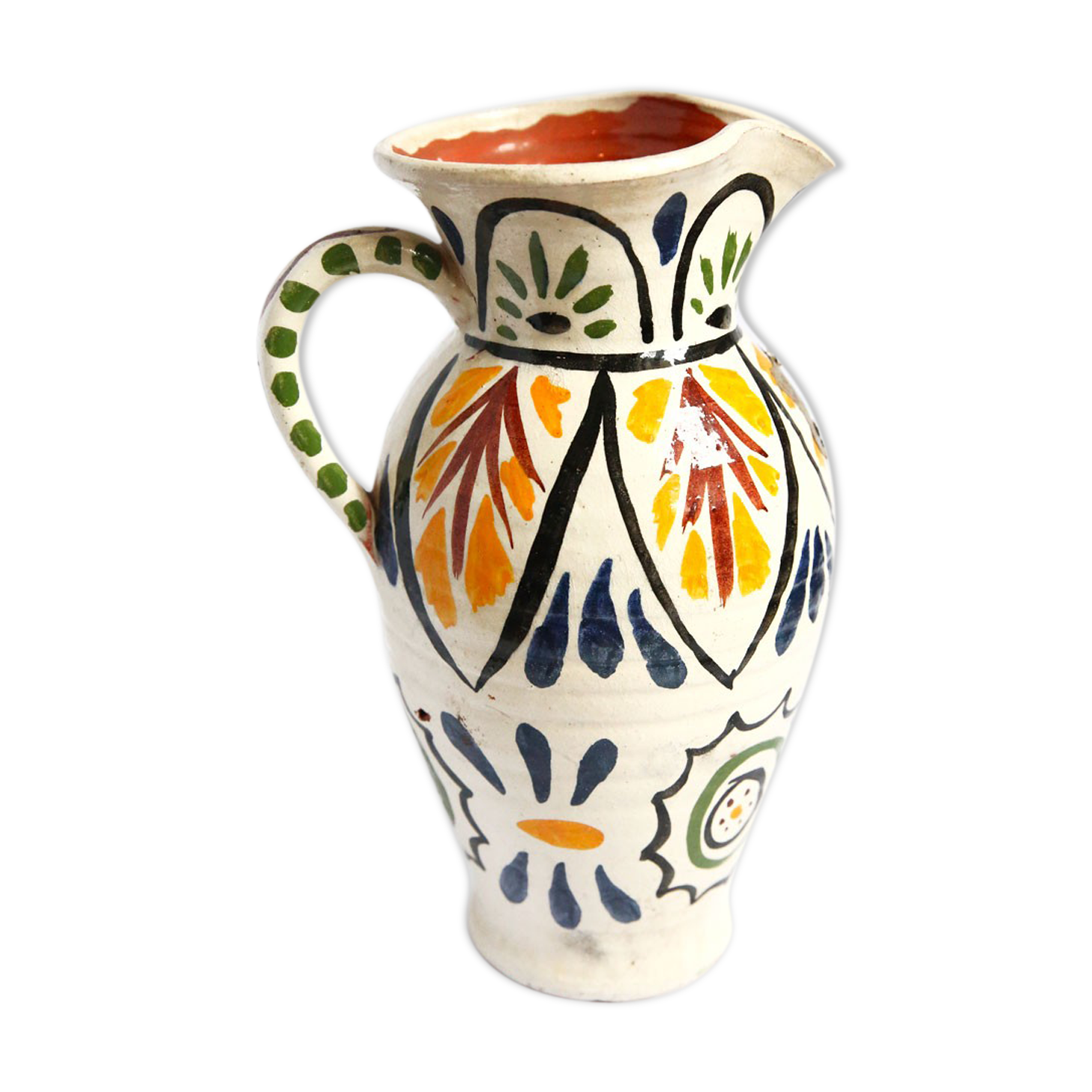 Meyssac folk motifs pitcher in Limousin