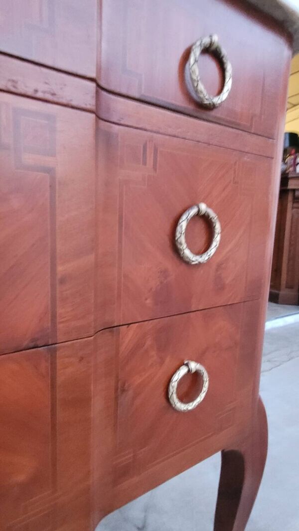 Commode Transition Louis XV Louis XVI bois de rose 19ème