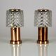 Copper Table Lamps from Kamenicky Senov, 1970s, Set of 2