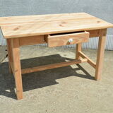 Natural wood farm table