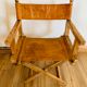 Fauteuil pliant bois et cuir