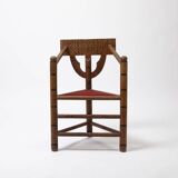 Chaise "Monk" sculptée à la main, Suède, années 1960