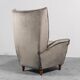 Winged armchair velvet 50s vintage