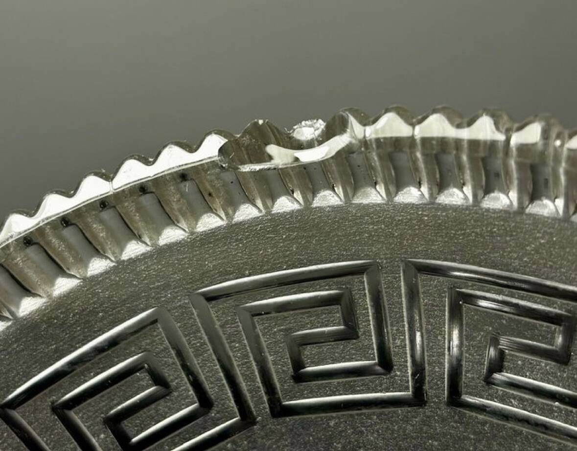 4 Baccarat plates in Greek key pattern 19th century