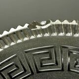 4 Baccarat plates in Greek key pattern 19th century