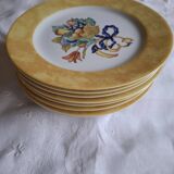 8 plates 21 cm Borghese porcelain Bernardaud Limoges