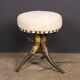 Tabouret en corne de vache victorien du 19e siècle vers 1890