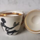 Coffee service African porcelain décor from Limoges