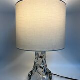 Lampe vintage en verre torsadé – France, années 70