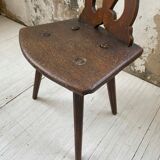 Pair of brutalist Alsatian mountain chairs 19th