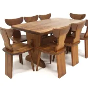 Dining table and 8 chairs "Ängåsen", Sportstugemöbel, Sweden, 1940