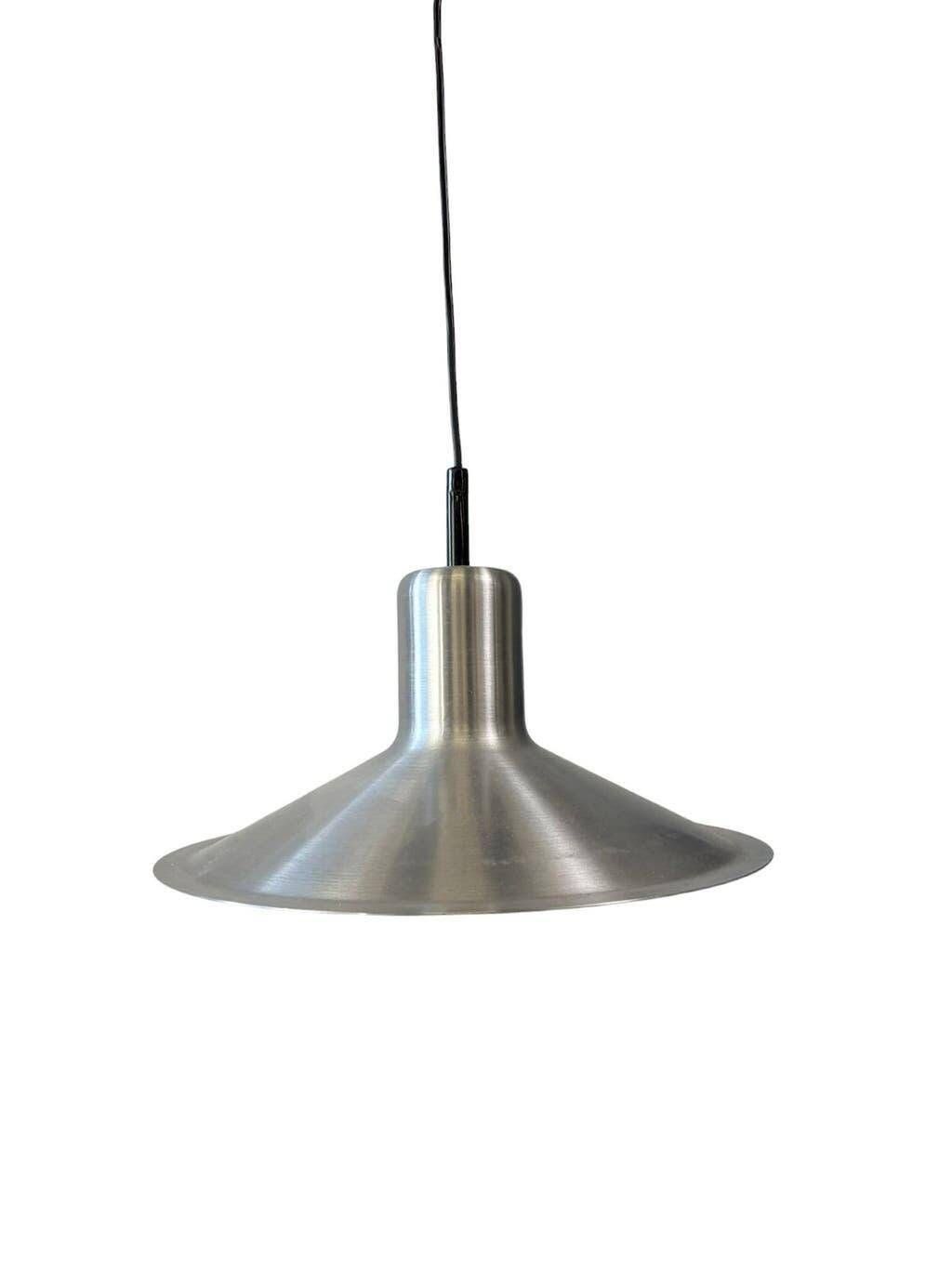 Brushed metal vintage suspension / seventies chandelier