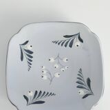Mid-Century Modern French Blue Plate by Eva Jancke-Björk for Bo Fajans, Sweden