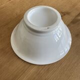 Vintage white salad bowl on pedestal 250701