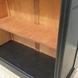 Open bookcase XIXth lacquered black