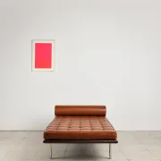 Meridian Barcelona in leather by Mies van der Rohe, Knoll International