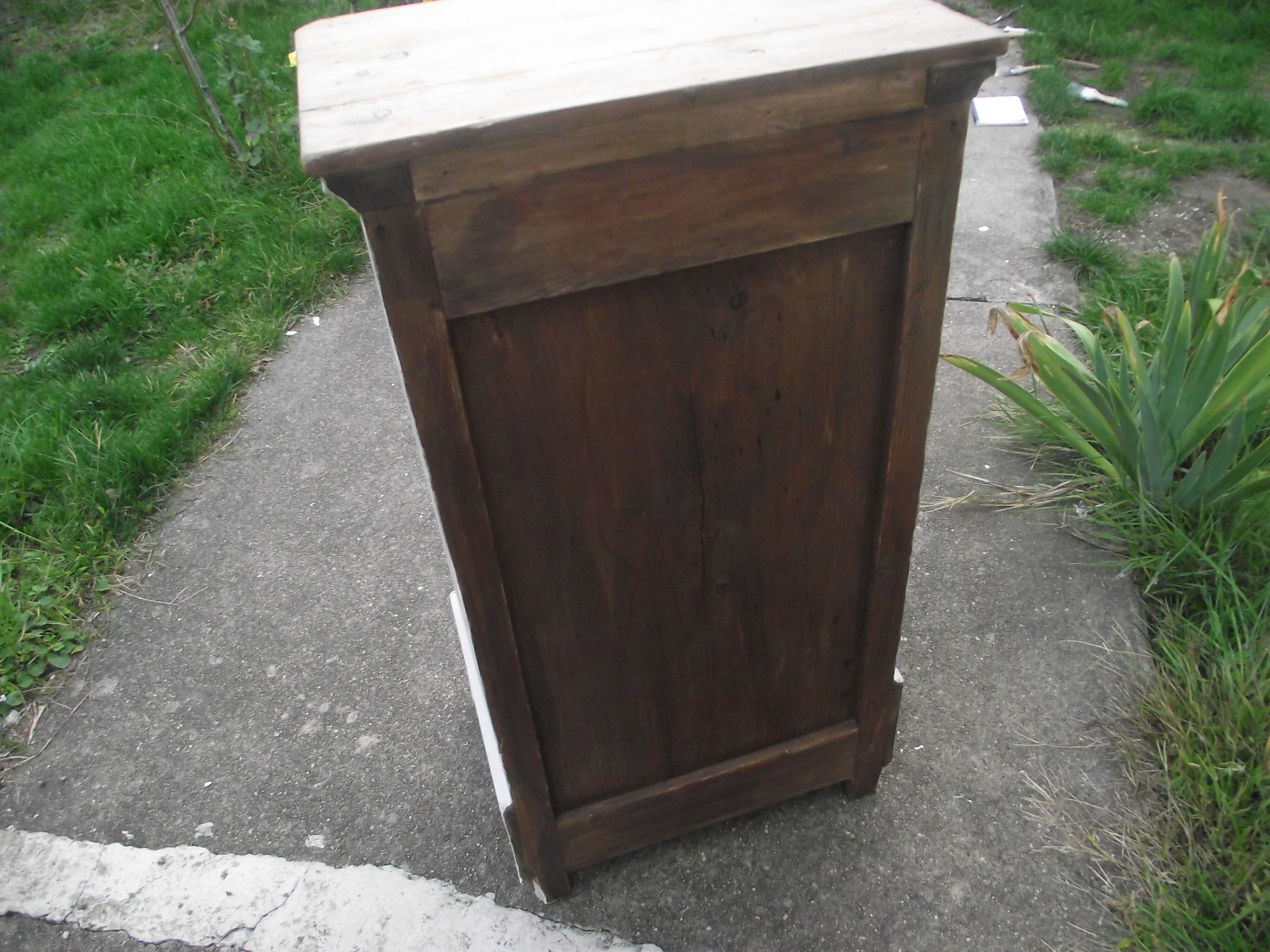 Parisian furniture with a massive fir door.