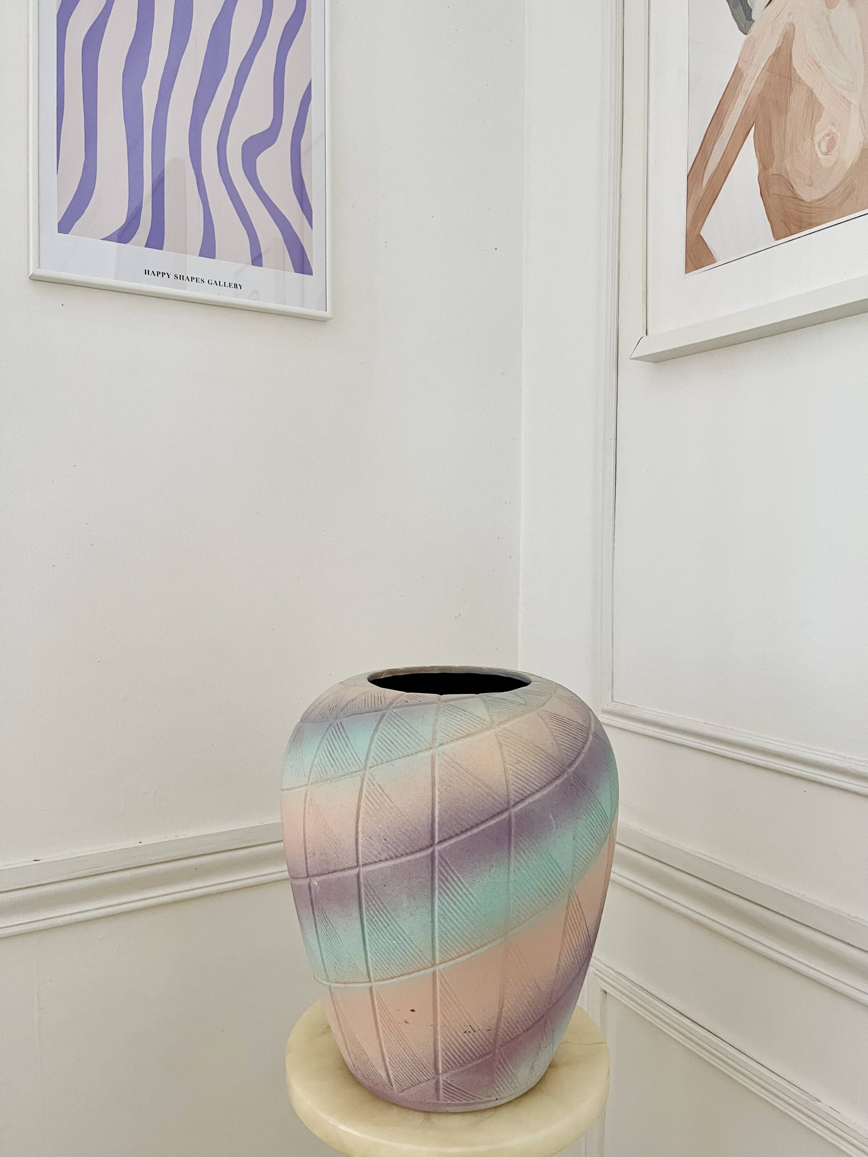 Artisanal ceramic jar vase from Mexico