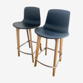 2 Enea lottus Wood black wood stools